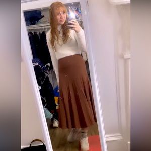 Brown Midi Skirt